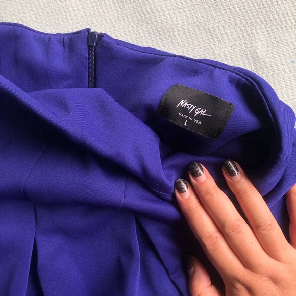 Nasty Gal Indigo Neoprene Tennis Skirt - Picture 2 of 4